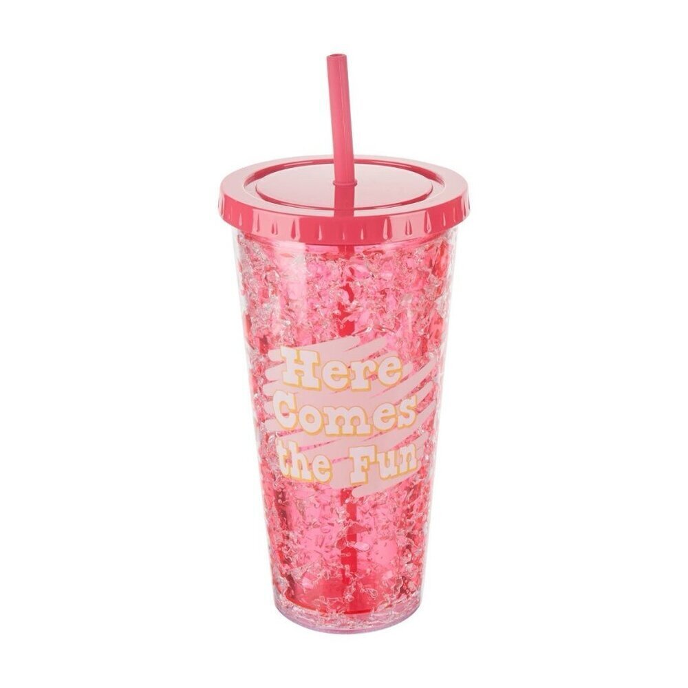 True Living 18oz Red Freeze Tumbler Here Comes The Fun